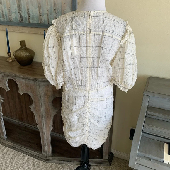 New Isabel Marant Adelaide Organza Dress Ecru NWT Designer Bohemian Women’s 12 - Picture 11 of 12